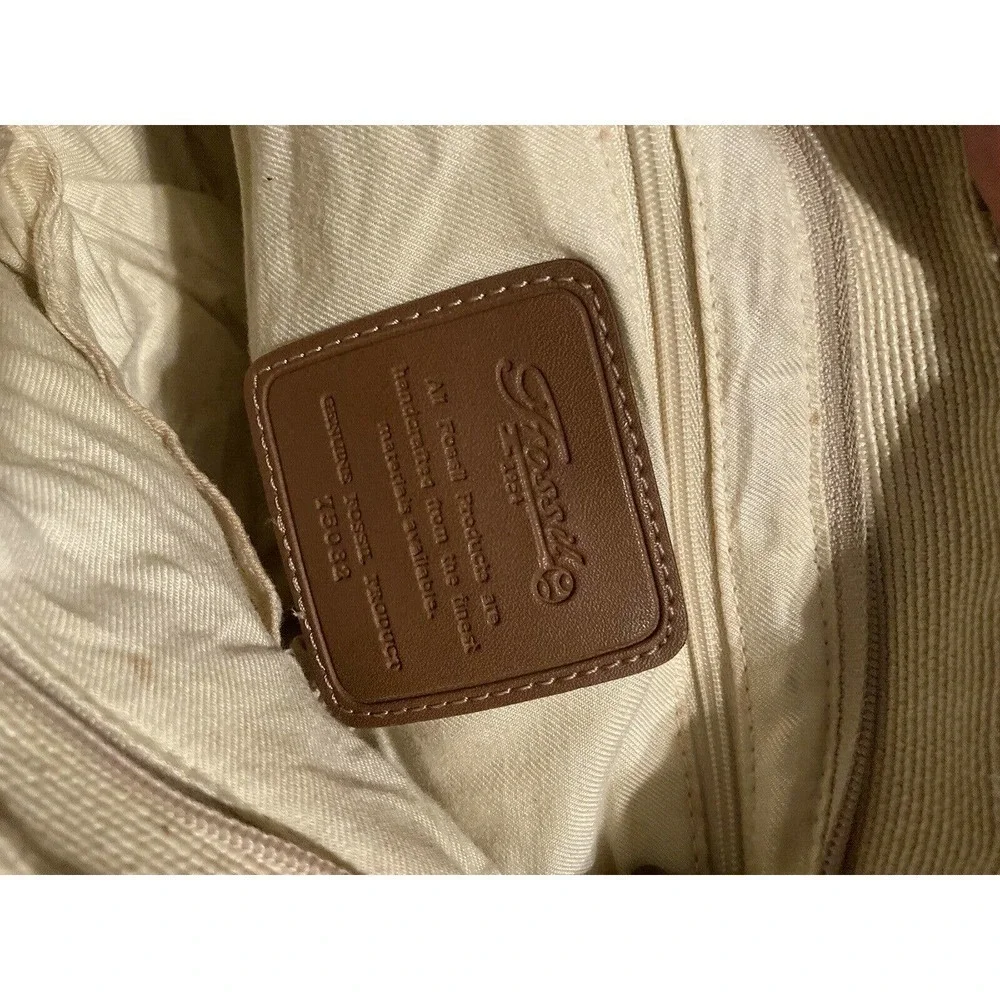 Fossil Woven Tan‎ Brown Leather Hobo Boho Shoulder Hand Bag Purse
